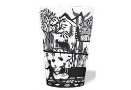 Grosses Glas "Scherenschnitt"