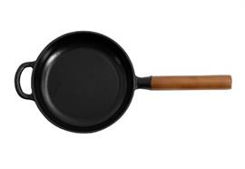 Gussbratpfanne "Medium", Gusseisen, schwarz mit Holzgriff, Ø 20cm