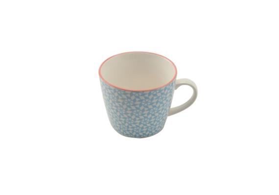 Henkelbecher blau Rand rot Henkelbecher blau Rand rot