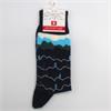 Herrensocken Bergmotiv schwarz 40-46