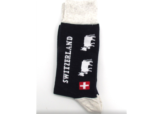 Herrensocken Kühe schwarz 40-46