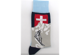 Herrensocken Skifahrer blau 40-46