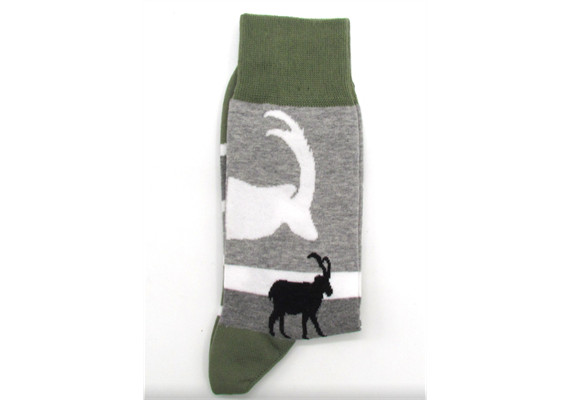 Herrensocken Steinbock grün 40-46
