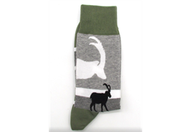 Herrensocken Steinbock grün 40-46