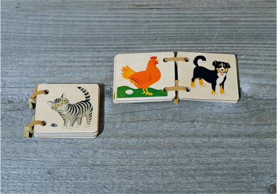 Holzbilderbuch Haustiere mini