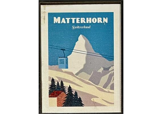 Holzschicht Magnet Matterhorn