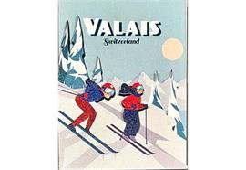 Holzschicht Magnet Skifahrer