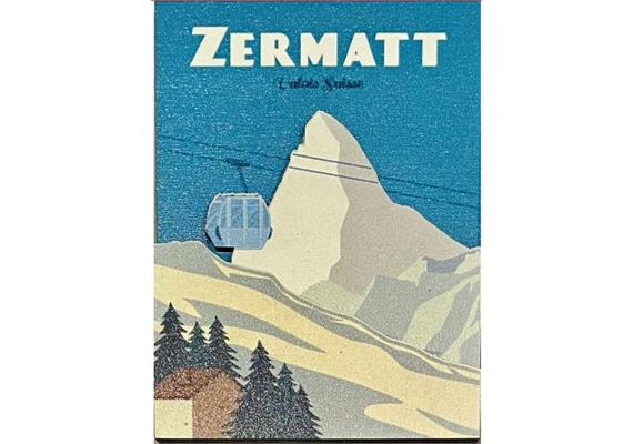 Holzschicht Magnet Zermatt