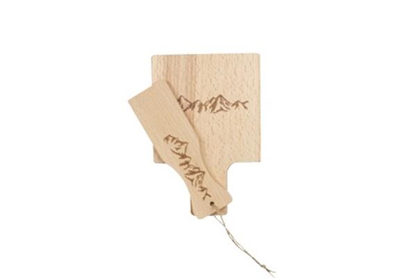 Holzuntersetzer und Spachtel Set "Mountain"