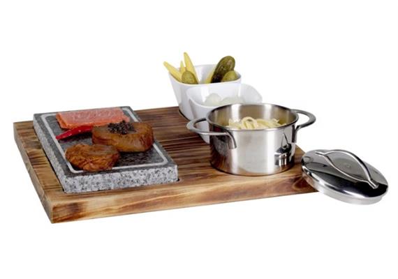 Hot Stone Set, 6-teilig, Pinie, 29.5 x 30 x 3cm Hot Stone Set, 6-teilig, Pinie, 29.5 x 30 x 3cm
