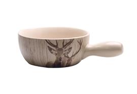 Käsefondue-Caquelon Hirsch 22 cm weiss
