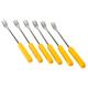 Käsefondue - Gabeln "Käse", Kunststoffgriff gelb, 6 Stück