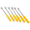 Käsefondue - Gabeln "Käse", Kunststoffgriff gelb, 6 Stück