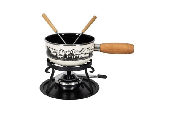 Käsefondue - Set "Alpage", Emaille, 5-teilig, Ø 16 cm