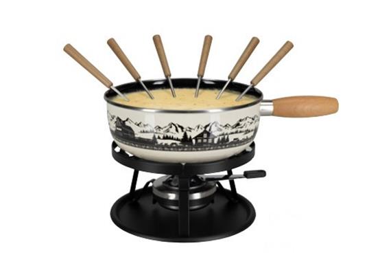 Käsefondue - Set "Alpage", Emaille, 9-teilig, Ø 22 cm
