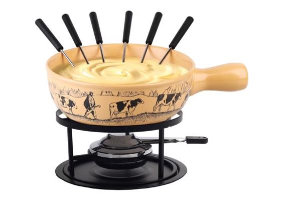 Käsefondue - Set "Alpaufzug", 9-teilig, crème