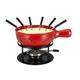 Käsefondue - Set "Berge", 9-teilig, rot, Ø 22cm