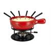 Käsefondue - Set "Berge", 9-teilig, rot, Ø 22cm