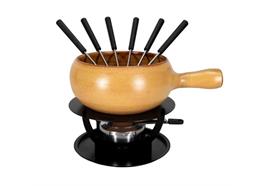 Käsefondue - Set "Bombata-Uni", Terracotta,9-teilig, schwarz, Ø 22cm