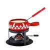 Käsefondue-Set "CH-Band", 4-teilig, rot