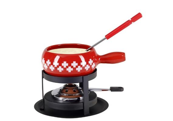 Käsefondue-Set "CH-Band", 4-teilig, rot Käsefondue-Set "CH-Band", 4-teilig, rot