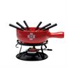 Käsefondue-Set "Doppelkreuz", 9 teilig, rot