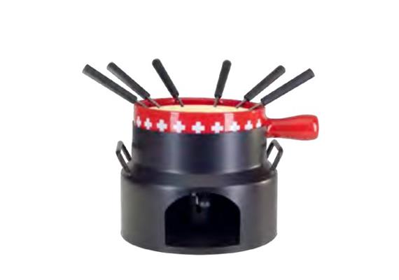 Käsefondue-Set "Milchbotte" 9tlg. schwarz Käsefondue-Set "Milchbotte" 9tlg. schwarz