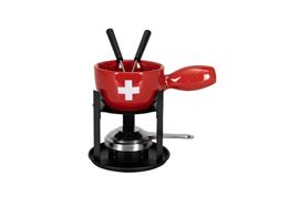 Käsefondue-Set "Mini Swiss", 5 teilig, rot