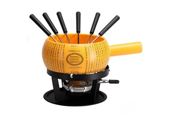 Käsefondue Set Parmino 9-teilig gelb