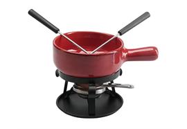 Käsefondue-Set " Sfumato", 5-teilig Ø 16 cm rot