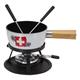 Käsefondue Set "Swiss", Aluguss, weiss, 5-teilig