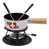 Käsefondue Set "Swiss", Aluguss, weiss, 5-teilig