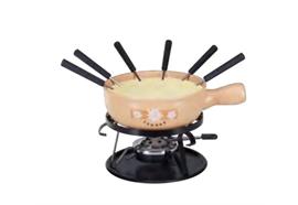 Käsefondue-Set Swiss Fondue 9-teilig beige