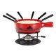 Käsefondue-Set Wiese 9-teilig rot