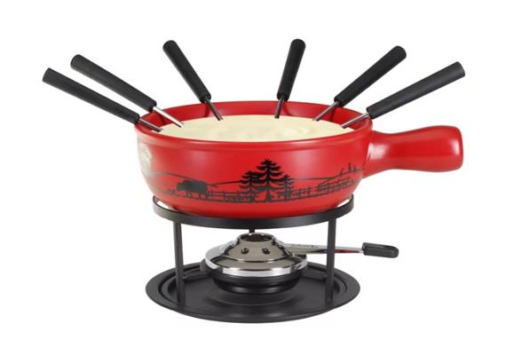 Käsefondue-Set Wiese 9-teilig rot Käsefondue-Set Wiese 9-teilig rot