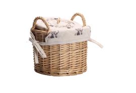 Kartoffelkorb "Hirsch", braun, rund, 23 x 19 x 15 cm