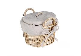 Kartoffelkorb, Rund mit Deckel "Norway", Ø 23 cm