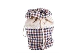 Kartoffelsack Karo 20 x 44 x 37 cm braun