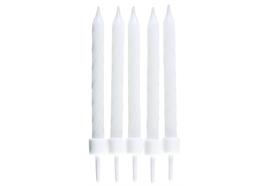 Kerzen Geburtstag mit Halter weiss