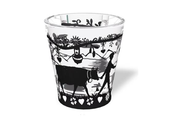 Kleines Glas "Scherenschnitt"