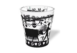 Kleines Glas "Scherenschnitt"