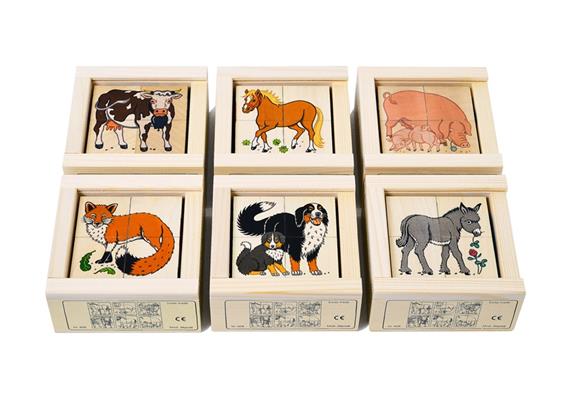 Klötzlipuzzle 4-teilig Bauernhoftiere ,Holzspiel Klötzlipuzzle 4-teilig Bauernhoftiere ,Holzspiel