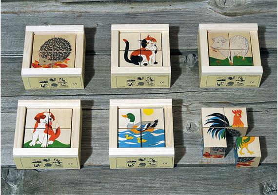 Klötzlipuzzle 4-teilig Haustiere ,Holzspiel Klötzlipuzzle 4-teilig Haustiere ,Holzspiel