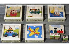 Klötzlipuzzle 9-teilig Verkehr ,Holzspiel