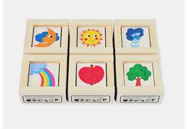 Klötzlipuzzle Mini 4-teilig Natura