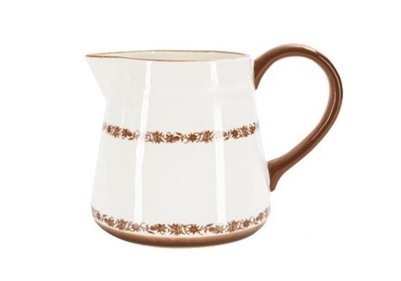 Krug "Edelweiss-Girlande", weiss-braun, 1.5 Liter