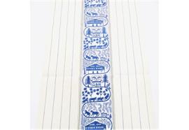 Küchentuch blau Scherenschnitt Halbleinen 50x85 cm