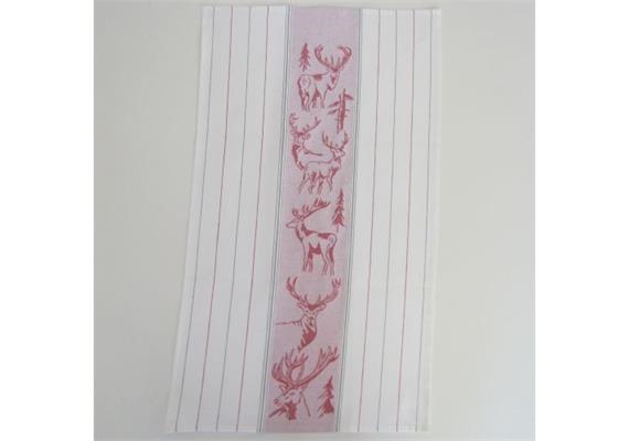 Küchentuch rot Hirsch Halbleinen 50x85cm