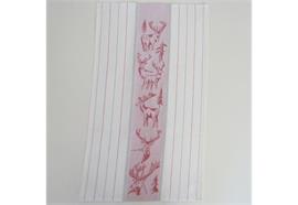 Küchentuch rot Hirsch Halbleinen 50x85cm