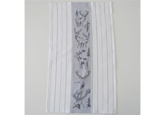 Küchentuch schwarz Hirsch Halbleinen 50x85cm Küchentuch schwarz Hirsch Halbleinen 50x85cm